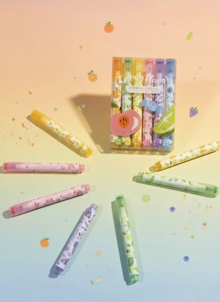 أقلام هايلايتر برائحة الفواكه